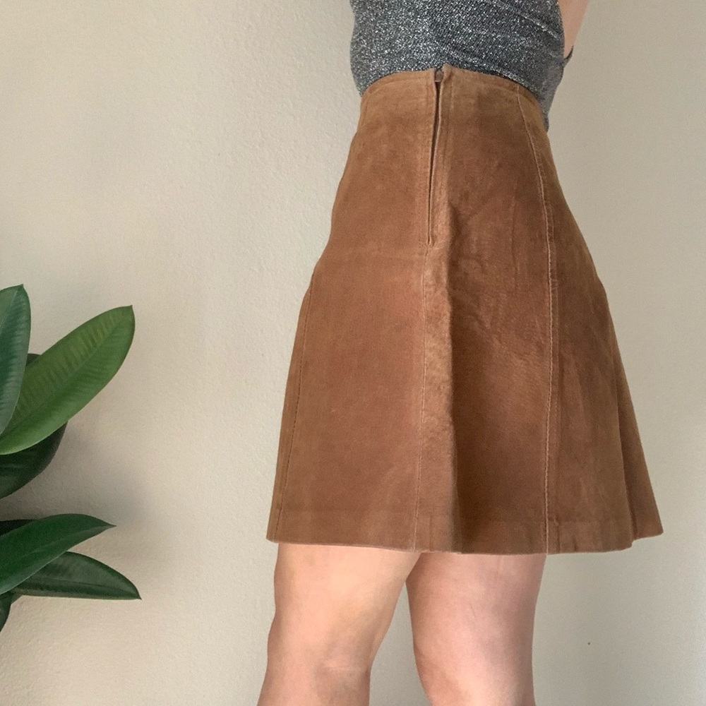 A-Line Faux Suede Skirt
